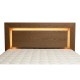 Linea Glow ξύλινο κρεβάτι δρυός με LED κεφαλάρι για στρώμα 160x200
