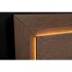 Linea Glow ξύλινο κρεβάτι δρυός με LED κεφαλάρι για στρώμα 160x200