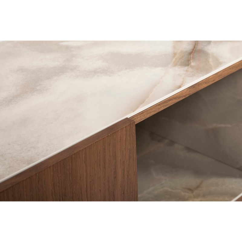 Έπιπλο TV Adler 180x45x50 με ξύλο και κεραμική επιφάνεια