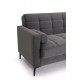 Καναπές–κρεβάτι Seatle με καπιτονέ κάθισμα και easy clean ύφασμα σε σκούρο γκρι χρώμα